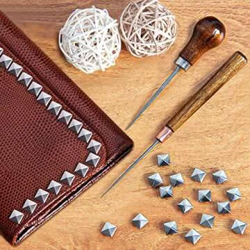 SBYURE 500 Pieces Square Rivets with Craft Tools for DIY