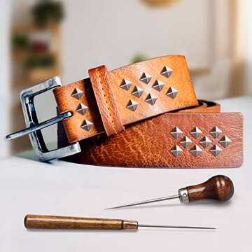 SBYURE 500 Pieces Square Rivets with Craft Tools for DIY