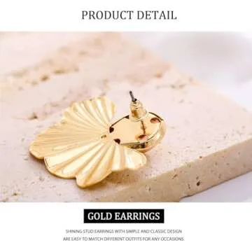Goresory Gold Flower Drop Earrings for Women