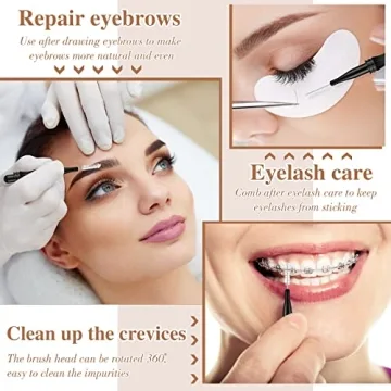 100 Pcs Eyebrow Brushes - Perfect for Lamination and Grooming