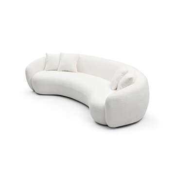 Modern Cloud Curved Sofa Luxury 5-Seat Upholstered Couch