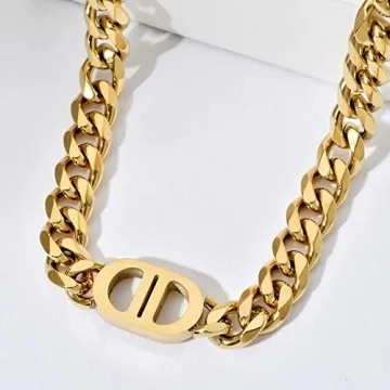 MITITEE Gold Cuban Link Chain – Stylish Women's Jewelry