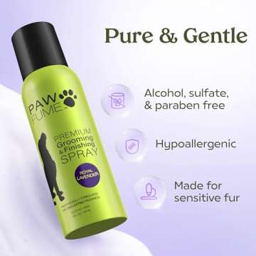 PAWFUME Premium Grooming Spray Dog Spray Deodorizer Perfume For Dogs - Dog Cologne Spray Long Lasting Dog Sprays - Dog Perfume Spray Long Lasting After Bath- Dog deodorizing Spray (Lavender)