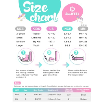 SULIFEEL Adjustable Light Up Roller Skates for Kids