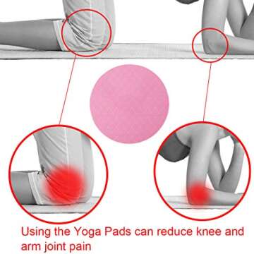 GoYonder Eco Yoga Workout Knee Pad Cushion Pink (Pack of 2)