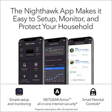 NETGEAR Nighthawk Tri-band Whole Home Mesh WiFi 6 System (MK83) – AX3600 Router with 2 Satellite Extenders, Coverage up to 6,750 sq. ft. and 40+ devices