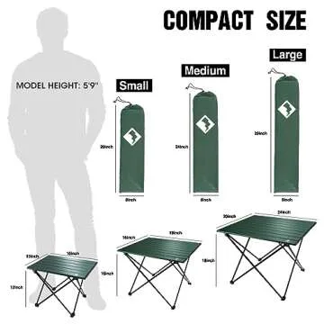 VILLEY Portable Camping Side Table - Lightweight & Durable