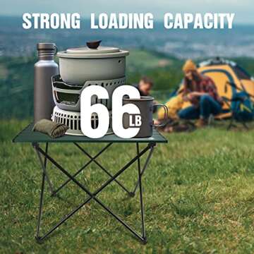 VILLEY Portable Camping Side Table - Lightweight & Durable