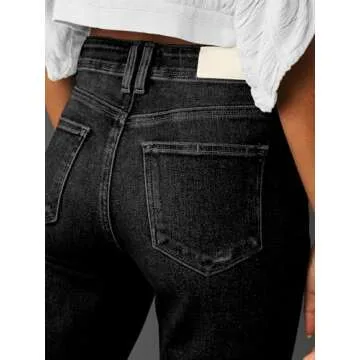 KUNMI Women's Wide Leg High Waist Stretchy Jeans