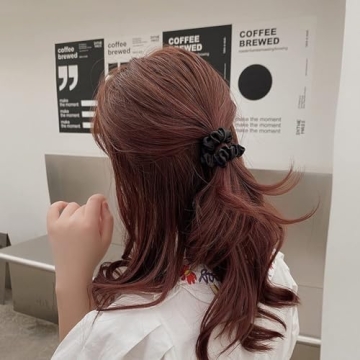 12Pcs Black Satin Hair Scrunchies Non-Slip Hair Ties