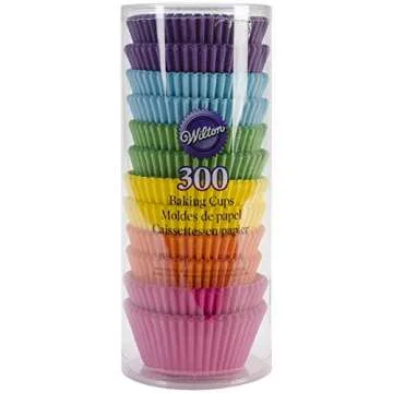 Wilton Standard Cupcake Liner Baking Cups, 300 Count, Rainbow Bright