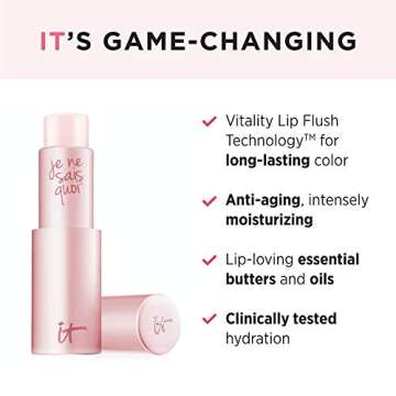 IT Cosmetics Je Ne Sais Quoi Lip Treatment - Anti-Aging Lip Balm - Reacts with Your Lips to Create a Customized Color - With Essential Oils & Antioxidants - 0.11 oz (Perfect Pink)