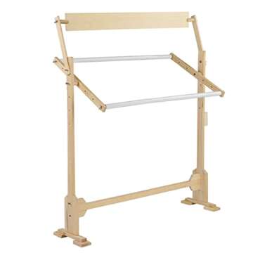 Embroidery Floor Stand,Large Size Embroidery, Wood Frame for Cross Embroidery Frames and Stand Adjustable Large Floor Stand Stitch Needlework