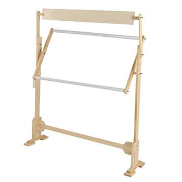 Embroidery Floor Stand,Large Size Embroidery, Wood Frame for Cross Embroidery Frames and Stand Adjustable Large Floor Stand Stitch Needlework
