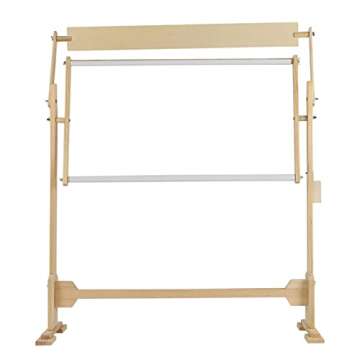 Embroidery Floor Stand,Large Size Embroidery, Wood Frame for Cross Embroidery Frames and Stand Adjustable Large Floor Stand Stitch Needlework
