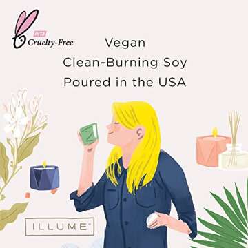 ILLUME Noble Holiday Woodfire Soy Candle, Large Mercury Glass