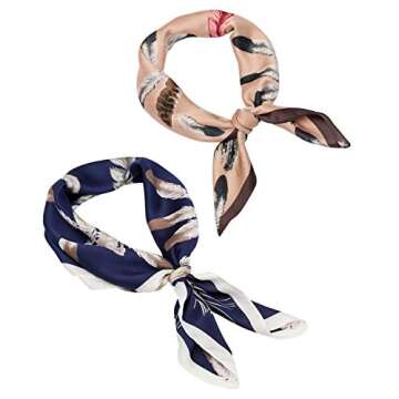 Satin Silk Head Scarf Neckerchief, Women Hair Neck BandanaThin Soft Scarfs for Spring Summer, Mom Grandma Best Friend Sister Wife Girlfriend Gift