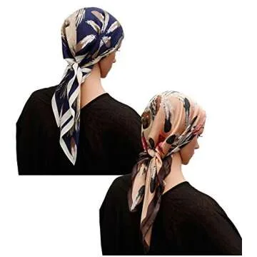 Satin Silk Head Scarf Neckerchief, Women Hair Neck BandanaThin Soft Scarfs for Spring Summer, Mom Grandma Best Friend Sister Wife Girlfriend Gift