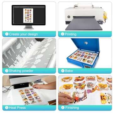 DTF Transfer Film Roll 13" x 328ft - Premium A3+ DTF Film Roll, Single Sided Glossy Clear PreTreat PET Heat Transfer Paper, Cold and Hot Peel, Direct to Film for T-Shirts Textile