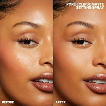 Milk Makeup Pore Eclipse Matte + Blur Set - Includes Pore Eclipse Mattifying Primer (Full Size), Pore Eclipse Setting Spray (Mini) & Makeup Bag - Vegan, Cruelty Free
