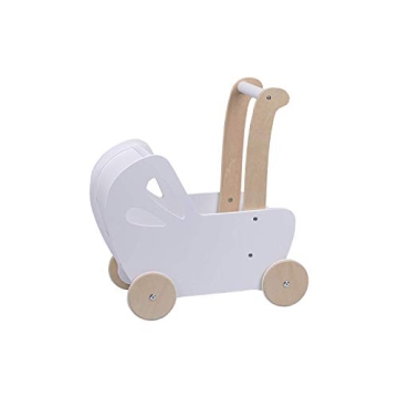 LINE Baby Doll Wooden Pram - Perfect Toddler Walking Toy