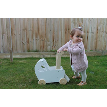LINE Baby Doll Wooden Pram - Perfect Toddler Walking Toy