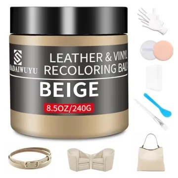 Leather Recoloring Balm – 8.5oz Leather Color Restorer for Furniture & Cars