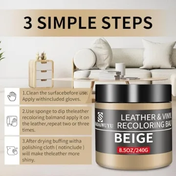 Leather Recoloring Balm - 8.5oz Leather Repair Kit