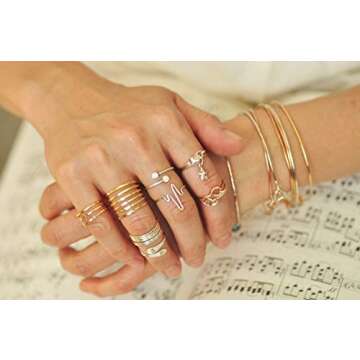 14k gold filled Adjustable wire wrap ring, thumb ring, pregnancy ring, Handmade in USA by Mu-Yin Jewelry (MEDIUM size 8)