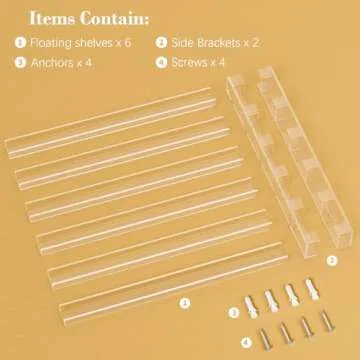 FEMELI Clear Acrylic Nail Polish Wall Rack for 90-120 Bottles