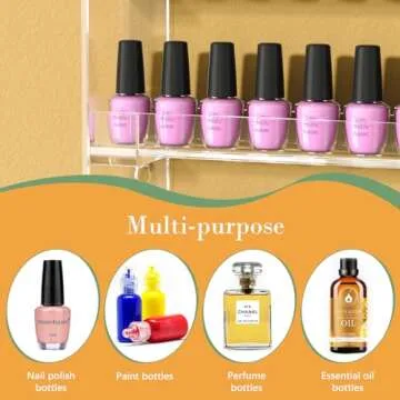 FEMELI Clear Acrylic Nail Polish Wall Rack for 90-120 Bottles