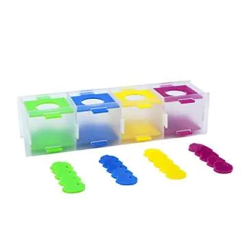 Bird Intelligence Training Toy Color Separation Coin Box Education Interactive Playing Puzzle Toy for African Grey Parakeet Cockatiel Cockatoo Finch Canary Budgie Conure Lovebird Amazon