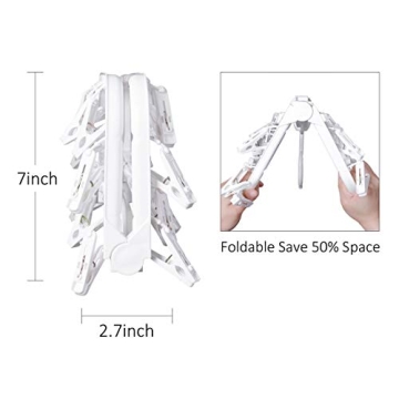 Annaklin 26 Clip Foldable Laundry Hangers for Delicates