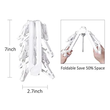 Annaklin 26 Clip Foldable Laundry Hangers for Delicates