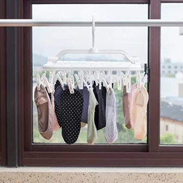 Annaklin 26 Clip Foldable Laundry Hangers for Delicates