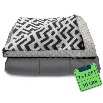 Quility Weighted Blanket - 30 LB King Size Cooling & Heating