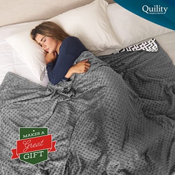 Quility Weighted Blanket - 30 LB King Size Cooling & Heating