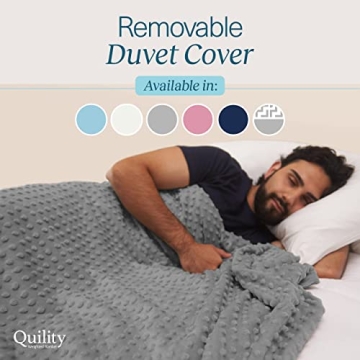 Quility Weighted Blanket - 30 LB King Size Cooling & Heating