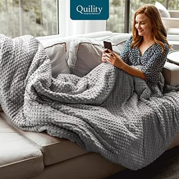 Quility Weighted Blanket - 30 LB King Size Cooling & Heating