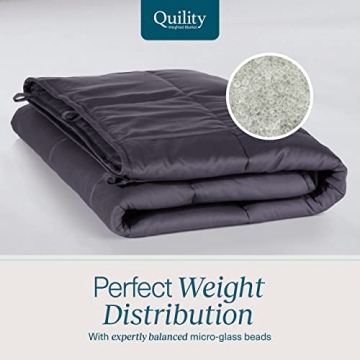 Quility Weighted Blanket - 30 LB King Size Cooling & Heating