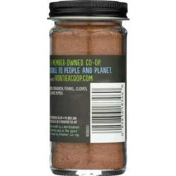 Frontier Co-op Five Spice Seasoning, 1.92 Ounce, Cinnamon, Fennel Seed, Cloves, Star Anise & White Pepper, Non GMO, Kosher