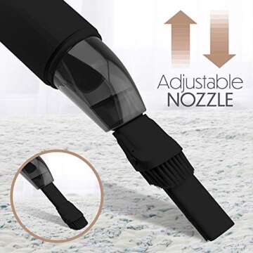 STARUMENT Portable Hand Vacuum Cleaner Handheld Cordless Cleaner for Dust, Pet Hair Dirt Home, Car Interior Lightweight, Easy to Use, Compact Design Battery Rechargeable with USB-C Cable