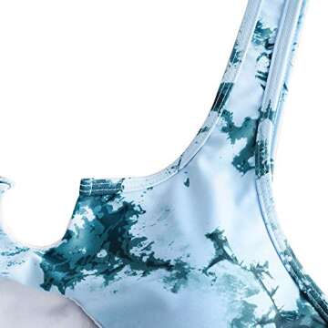 Stylish ZAFUL Women's Padded Frilled V-Wired Bikini Swimsuit