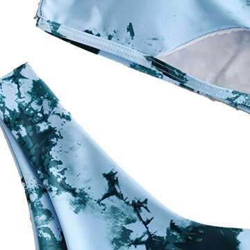 Stylish ZAFUL Women's Padded Frilled V-Wired Bikini Swimsuit