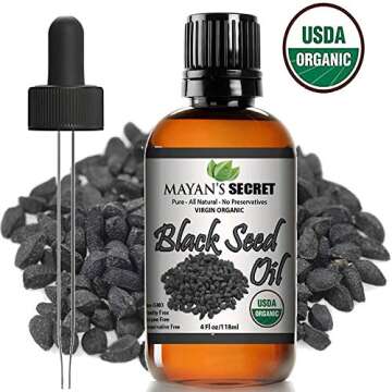 Organic Black Cumin Seed Oil | 4oz Cold Pressed Natural Oil