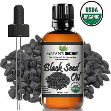 Organic Black Cumin Seed Oil | 4oz Cold Pressed Natural Oil