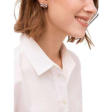 Kate Spade New York Skinny Mini Bow Studs Silver Earrings