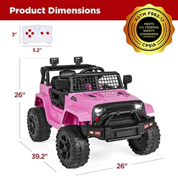 Best Choice Products 12V Kids Ride On Truck with Remote Control