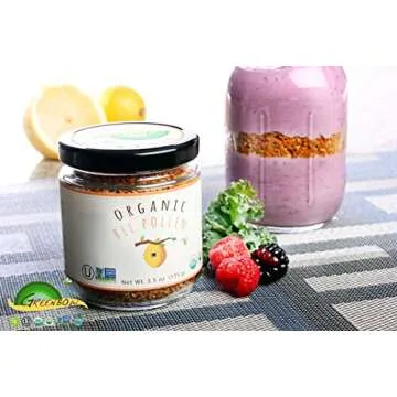 Greenbow Bee Pollen - 100% USDA Certified, Non-GMO, Halal, Kosher - Pure & Natural Superfood With Proteins, Vitamins & Minerals - Gluten Free - 155g