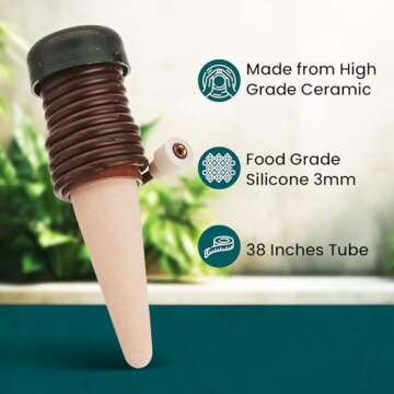 Blumat Classic Plant Watering Stakes - Self-Watering Insert for Indoor and Outdoor Plants - Automatic Slow Release Irrigation System for Potted Plants - Houseplant Care Device (6 Packs)